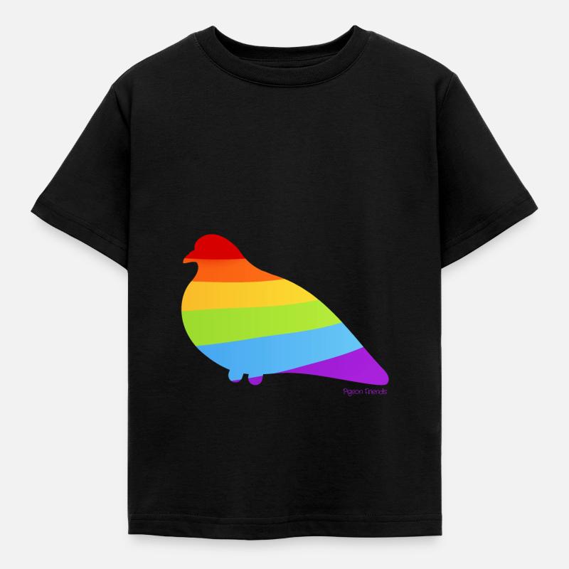 Pigeon Pride : Drapeau de la diversité ! - T-shirt Enfant - noir