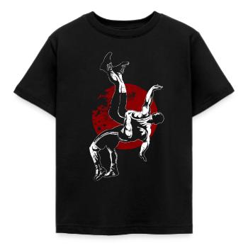 Ringer - Kinder T-Shirt - Schwarz - Vorne - AI Model Kid Female (0cm)