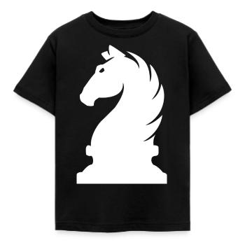 Springer Schach Pferd Schachspieler Geschenk - Kinder T-Shirt - Schwarz - Vorne - AI Model Kid Female (0cm)