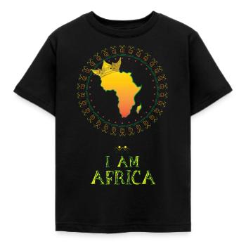 Afrikanischer Kontinent - Kinder T-Shirt - Schwarz - Vorne - AI Model Kid Female (0cm)