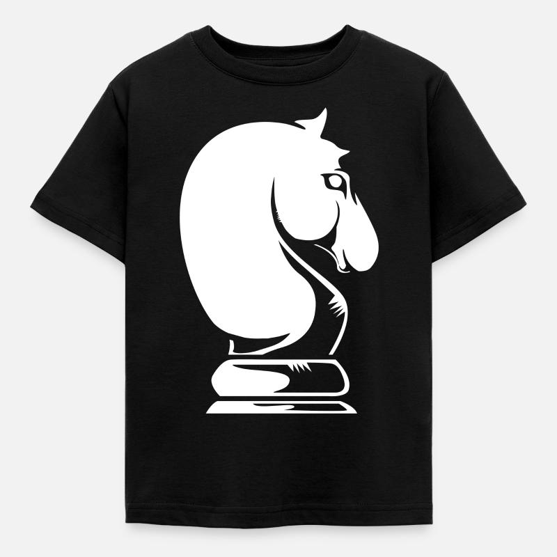 Échecs échecs cavaliers - T-shirt Enfant - noir