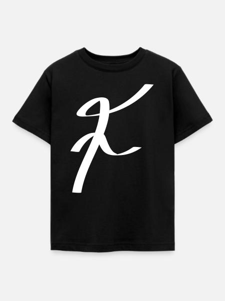 f - Kinder T-Shirt - Schwarz