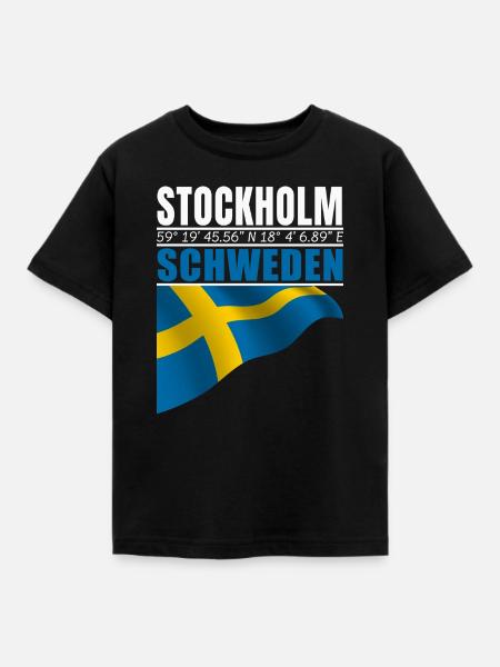 Stockholm - Kinder T-Shirt - Schwarz