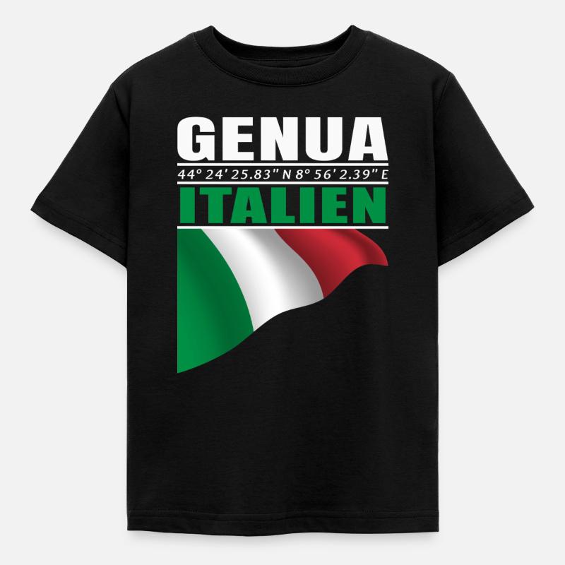 Genua - Kinder T-Shirt - Schwarz
