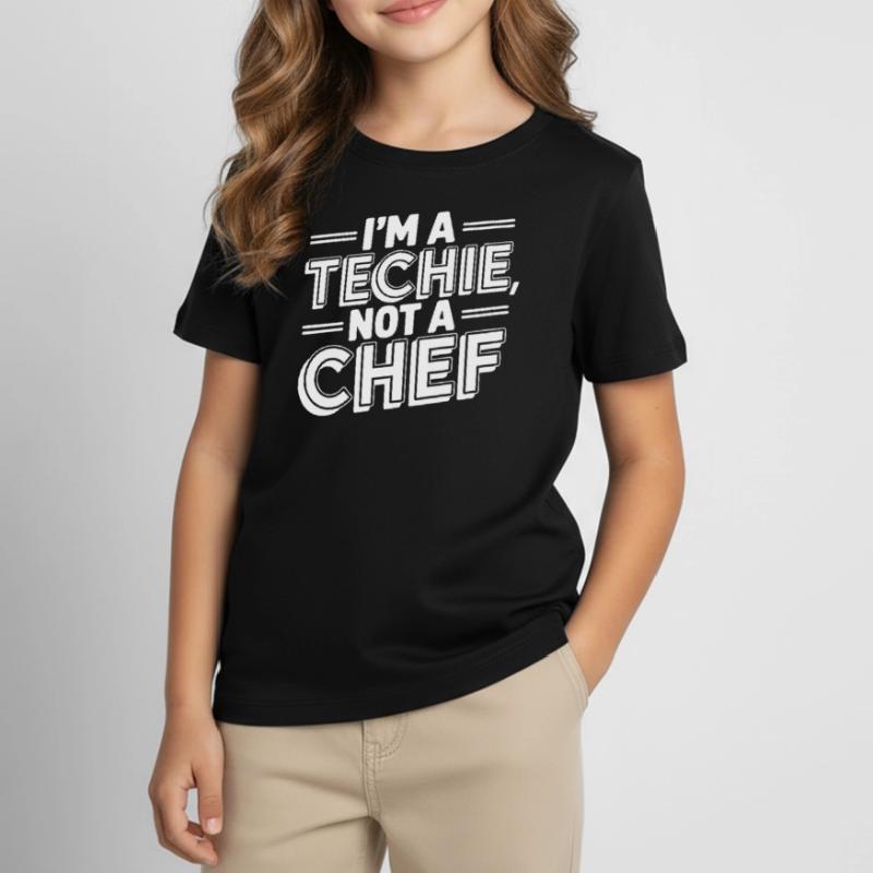 Techie Not a Chef Technician IT Programmer Kids' T-Shirt