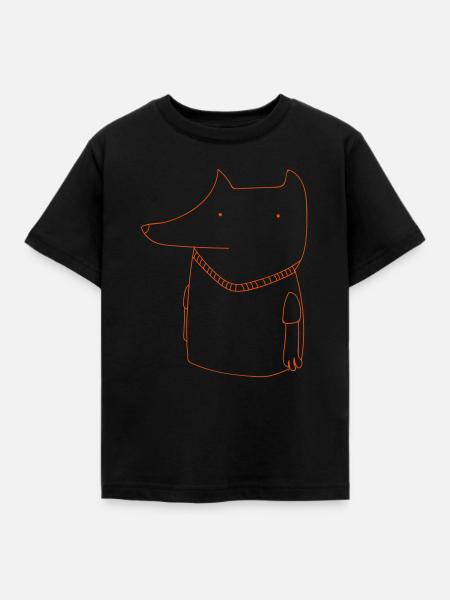 FoxShirt - Kinder T-Shirt - Schwarz