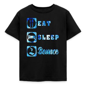 Trampolin - Kinder T-Shirt - Schwarz - Vorne - AI Model Kid Female (0cm)