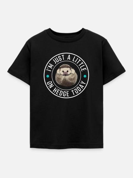 Igel - Kinder T-Shirt - Schwarz