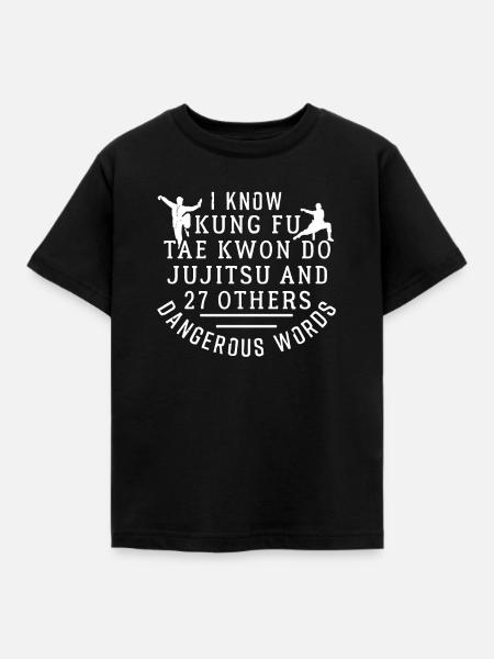 Kung Fu - Kinder T-Shirt - Schwarz