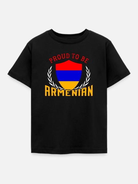 Armenien - Kinder T-Shirt - Schwarz