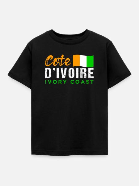 Elfenbeinküste - Kinder T-Shirt - Schwarz