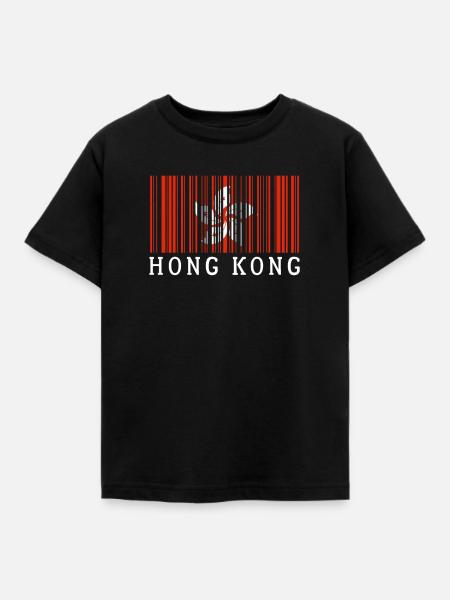 Hongkong - Kinder T-Shirt - Schwarz