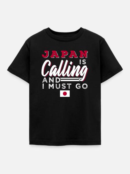 Japan - Kinder T-Shirt - Schwarz