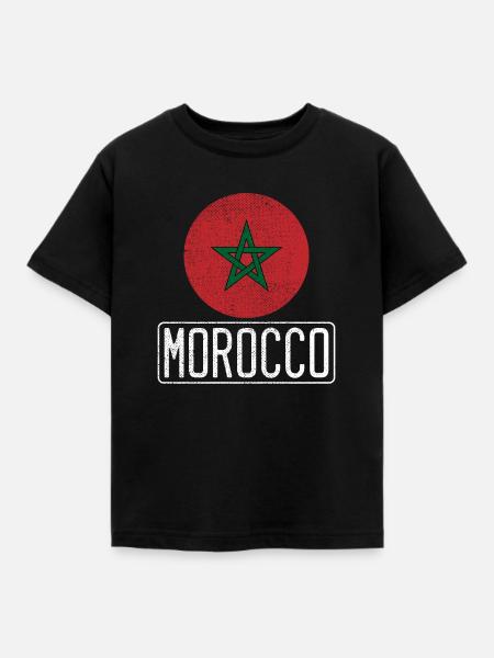 Marokko - Kinder T-Shirt - Schwarz