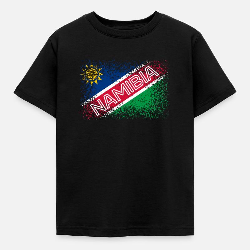Namibia - Kinder T-Shirt - Schwarz