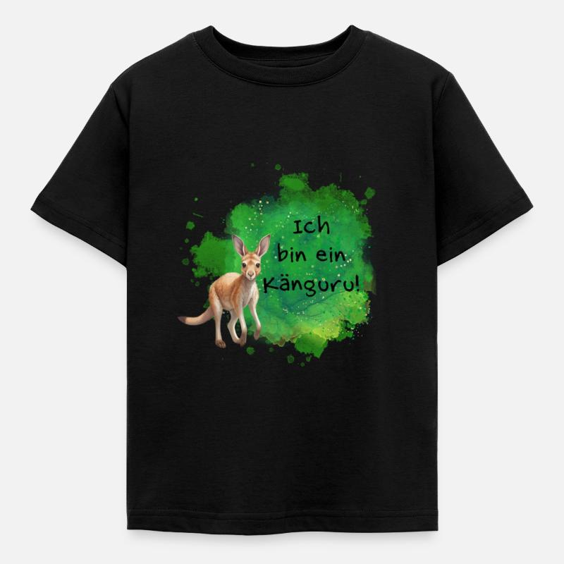 Ich bin ein Känguru! - Kinder T-Shirt - Schwarz