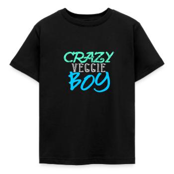 Crazy Veggie Boy - Fun Gift for Veggies - Kids' T-Shirt - black - Front - AI Model Kid Female (0cm)