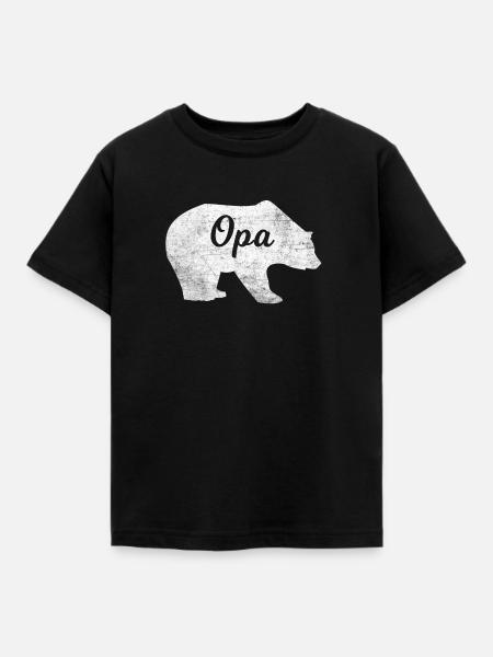 Opa Bär - Opa T-Shirt - Kinder T-Shirt - Schwarz