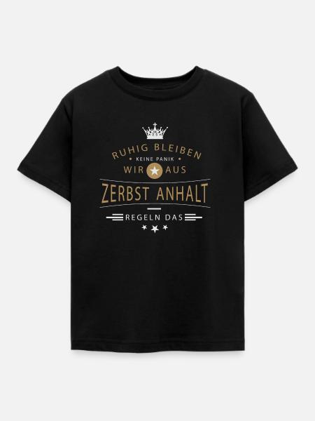 Zerbst Anhalt Stadt - Kinder T-Shirt - Schwarz