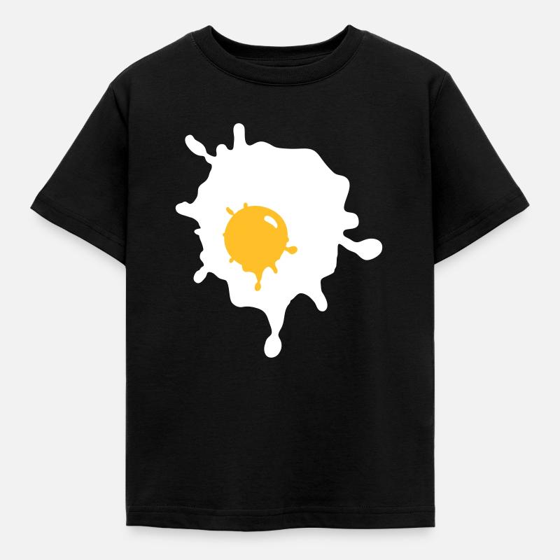 Fried egg - V2 - Kids' T-Shirt - black