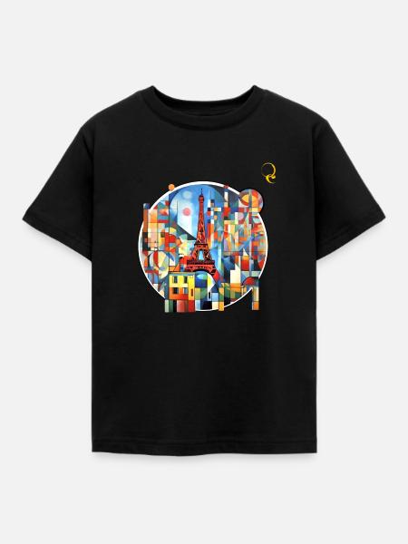 EIFFELTURM - Kinder T-Shirt - Schwarz