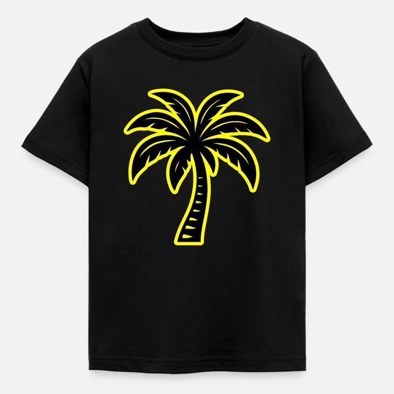 Palme Symbol - Kinder T-Shirt - Schwarz