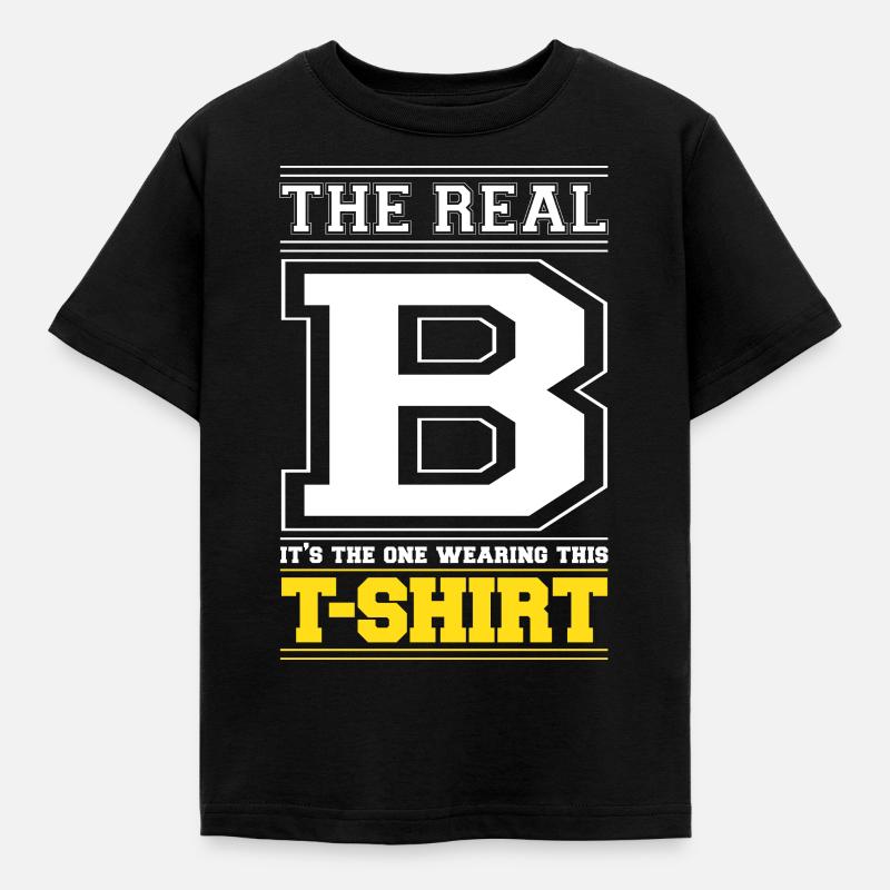 INITIALE B - LETTRE B - T-shirt Enfant - noir