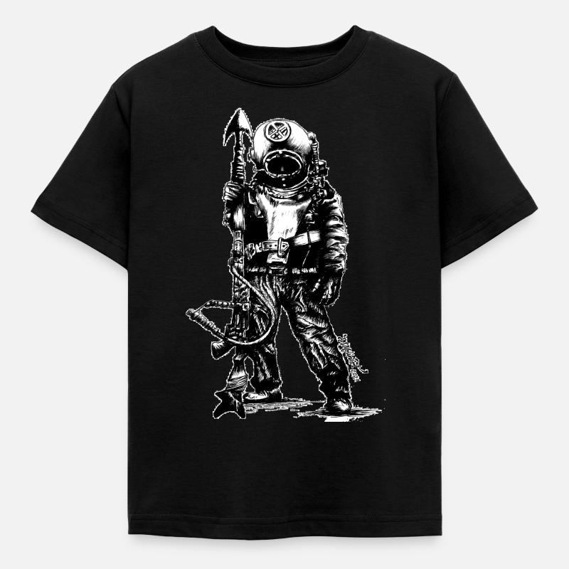ancient diver - Kids' T-Shirt - black