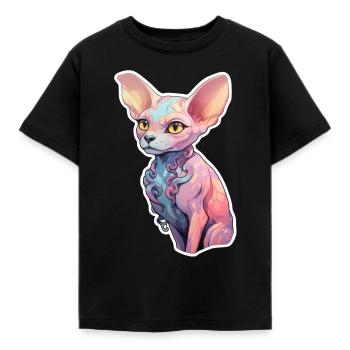 Chat Sphinx - T-shirt Enfant - noir - Devant - AI Model Kid Female (0cm)