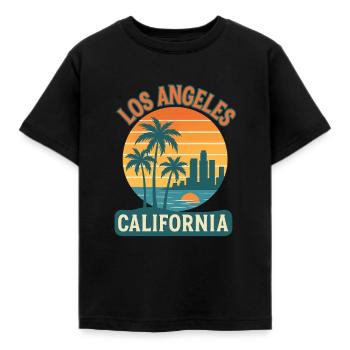 Los Angeles - Kids' T-Shirt - black - Front - AI Model Kid Female (0cm)