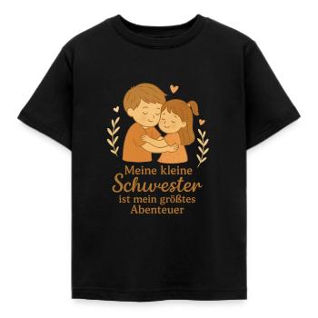 Meine kleine Schwester - Kinder T-Shirt - Schwarz - Vorne - AI Model Kid Female (0cm)