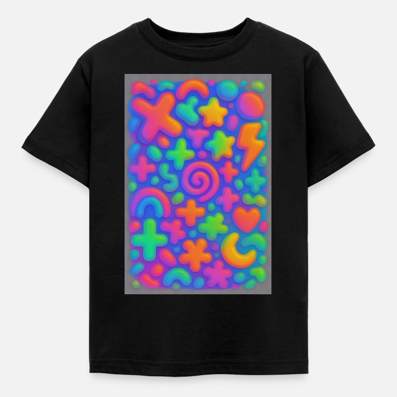 Neon Overload - Explosion de pop art 3D qui se chevauche - T-shirt Enfant - noir