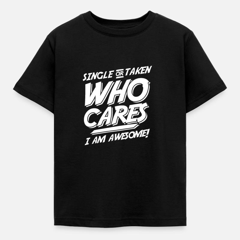 Single or forgiven gift flirting couple - Kids' T-Shirt - black