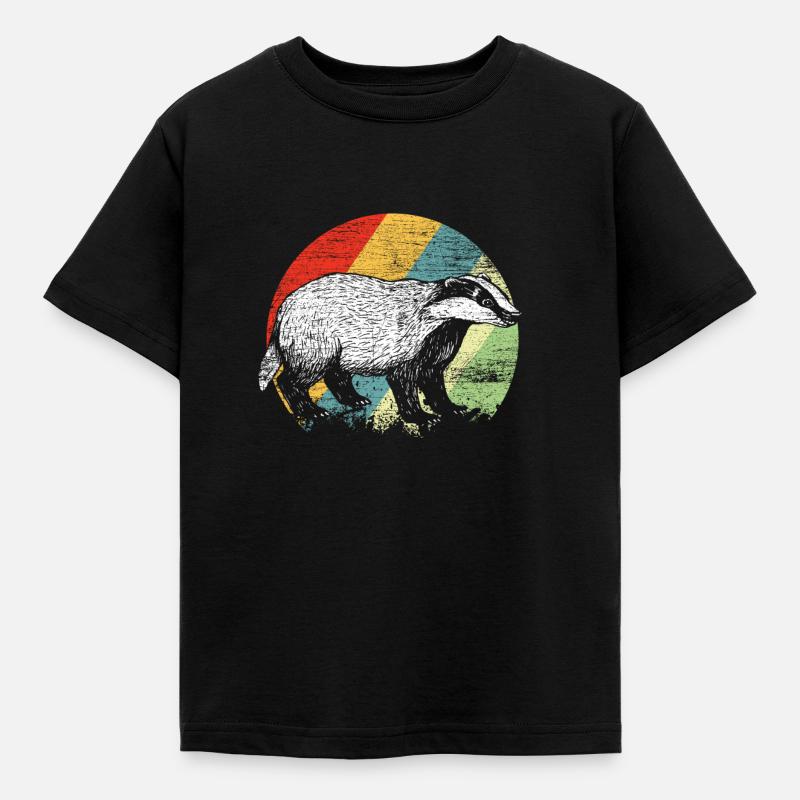 Dachs - Kinder T-Shirt - Schwarz