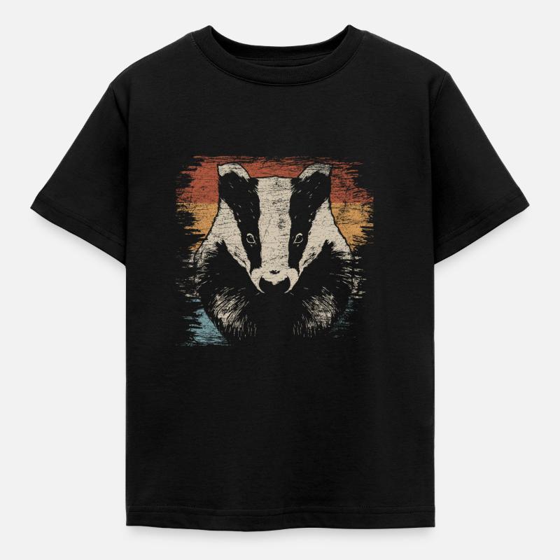 Dachs - Kinder T-Shirt - Schwarz
