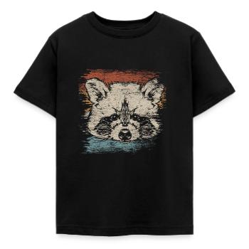 Waschbär - Kinder T-Shirt - Schwarz - Vorne - AI Model Kid Female (0cm)