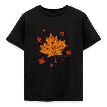 Feuille d'érable du Canada - T-shirt Enfant - noir - Devant - AI Model Kid Female (0cm)