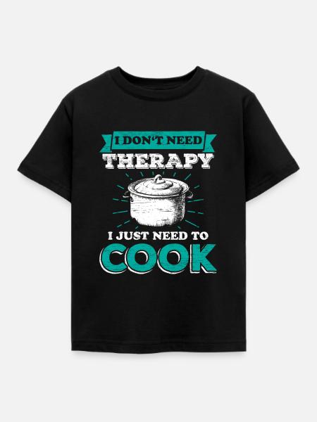 Koch kochen - Kinder T-Shirt - Schwarz
