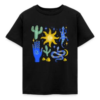 Magic Desert - Kids' T-Shirt - black - Front - AI Model Kid Female (0cm)