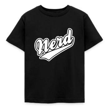 nerd - Kids' T-Shirt - black - Front - AI Model Kid Female (0cm)