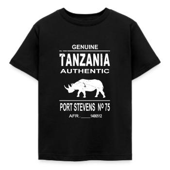 Tanzanie - Tanzanie - Rhinocéros - T-shirt Enfant - noir - Devant - AI Model Kid Female (0cm)
