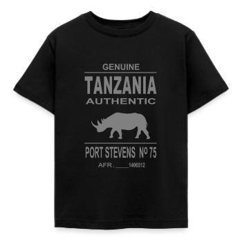 Tanzanie - Tanzanie - Rhinocéros - T-shirt Enfant - noir - Devant - AI Model Kid Female (0cm)