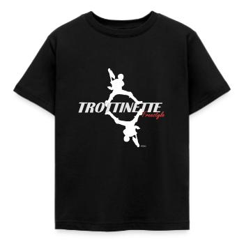 Logo TROTTINETTE miroire - T-shirt Enfant - noir - Devant - AI Model Kid Female (0cm)