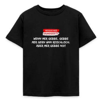 Hessen Shirt Hessisches Shirt - Kinder T-Shirt - Schwarz - Vorne - AI Model Kid Female (0cm)