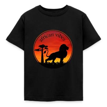 löwe 1 - Kinder T-Shirt - Schwarz - Vorne - AI Model Kid Female (0cm)