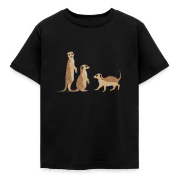 Erdmännchen drei - Kinder T-Shirt - Schwarz - Vorne - AI Model Kid Female (0cm)