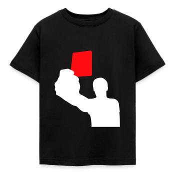 Un arbitre de football donne un carton rouge - T-shirt Enfant - noir - Devant - AI Model Kid Female (0cm)