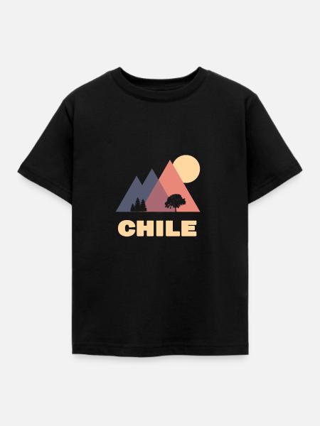 chile - Kinder T-Shirt - Schwarz