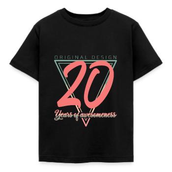 20 Zwanzig Twenty - Kinder T-Shirt - Schwarz - Vorne - AI Model Kid Female (0cm)