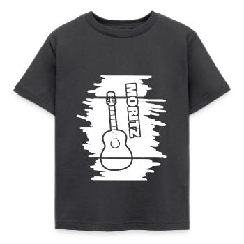 Guitare Moritz - T-shirt Enfant - charbon - Devant - AI Model Kid Female (0cm)